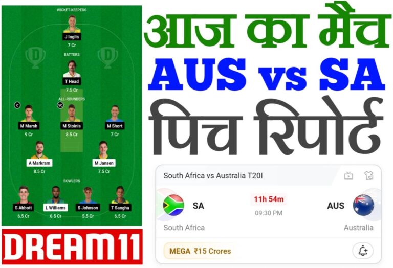 AUS Vs SA Dram11 Team